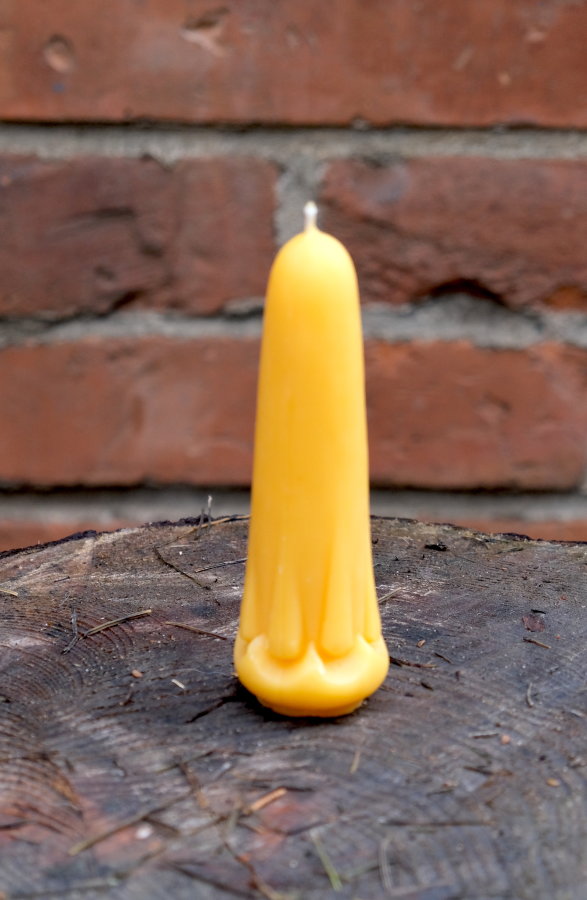 Weihnachtskerze gelb