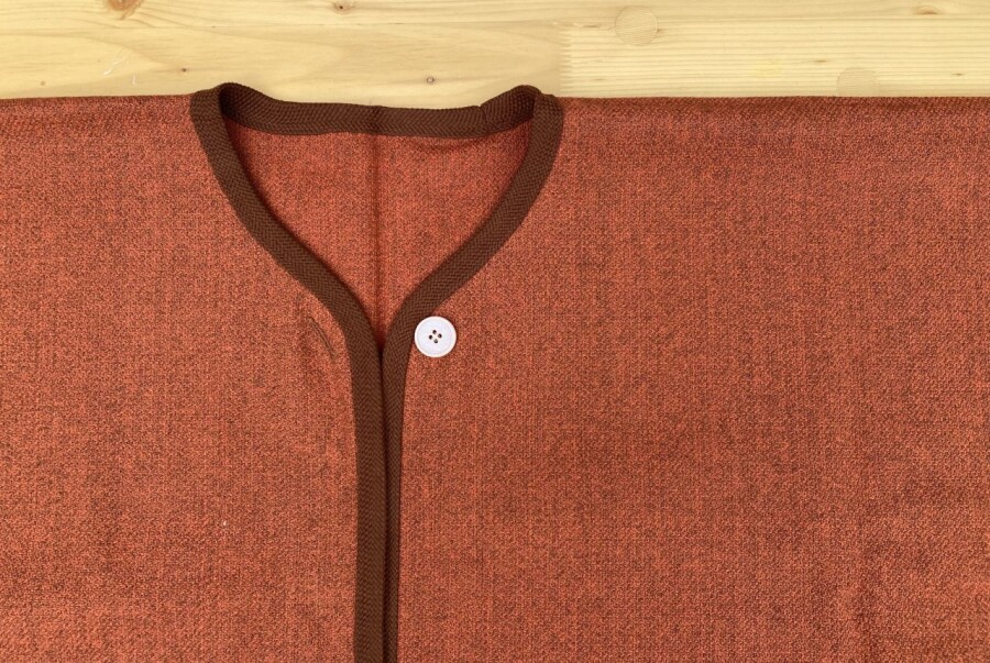 Poncho safran / erde unisize Basis