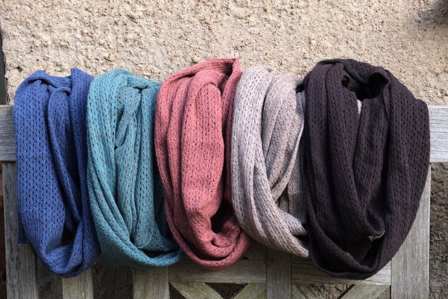 Ajour-Schal jeans